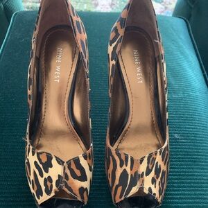 Nine West animal print heels